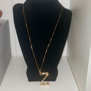 Gold Plated necklace with Z pendant